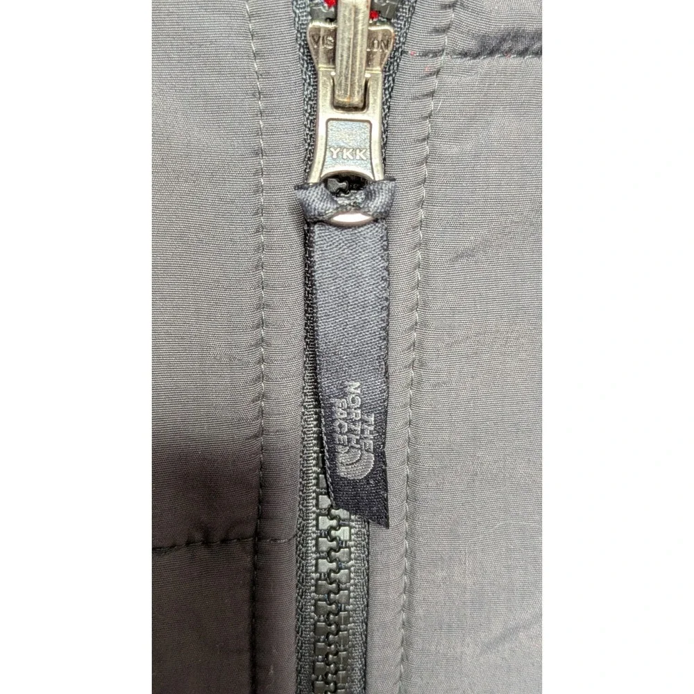 The North Face Men's Red Orange Gray Denali Fleece Full Zip Size Small Polartec‎